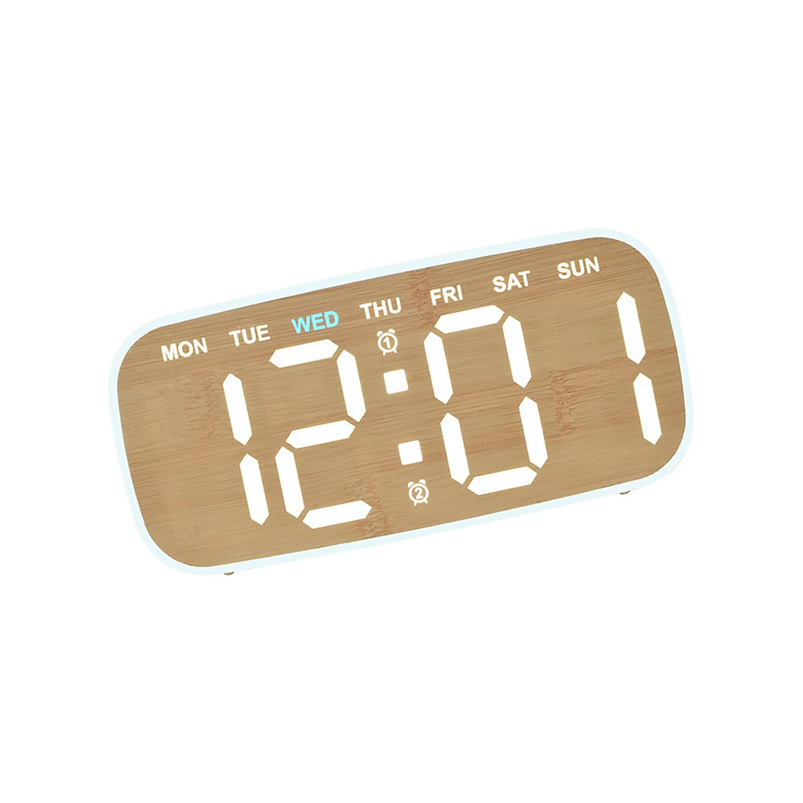 Nucelit Digital Alarm Clocks for Bedrooms Desk Clock with Date, Day of Week, Temperature, Dimmer for Bedside Table, Living Room Desk Alarm Clock