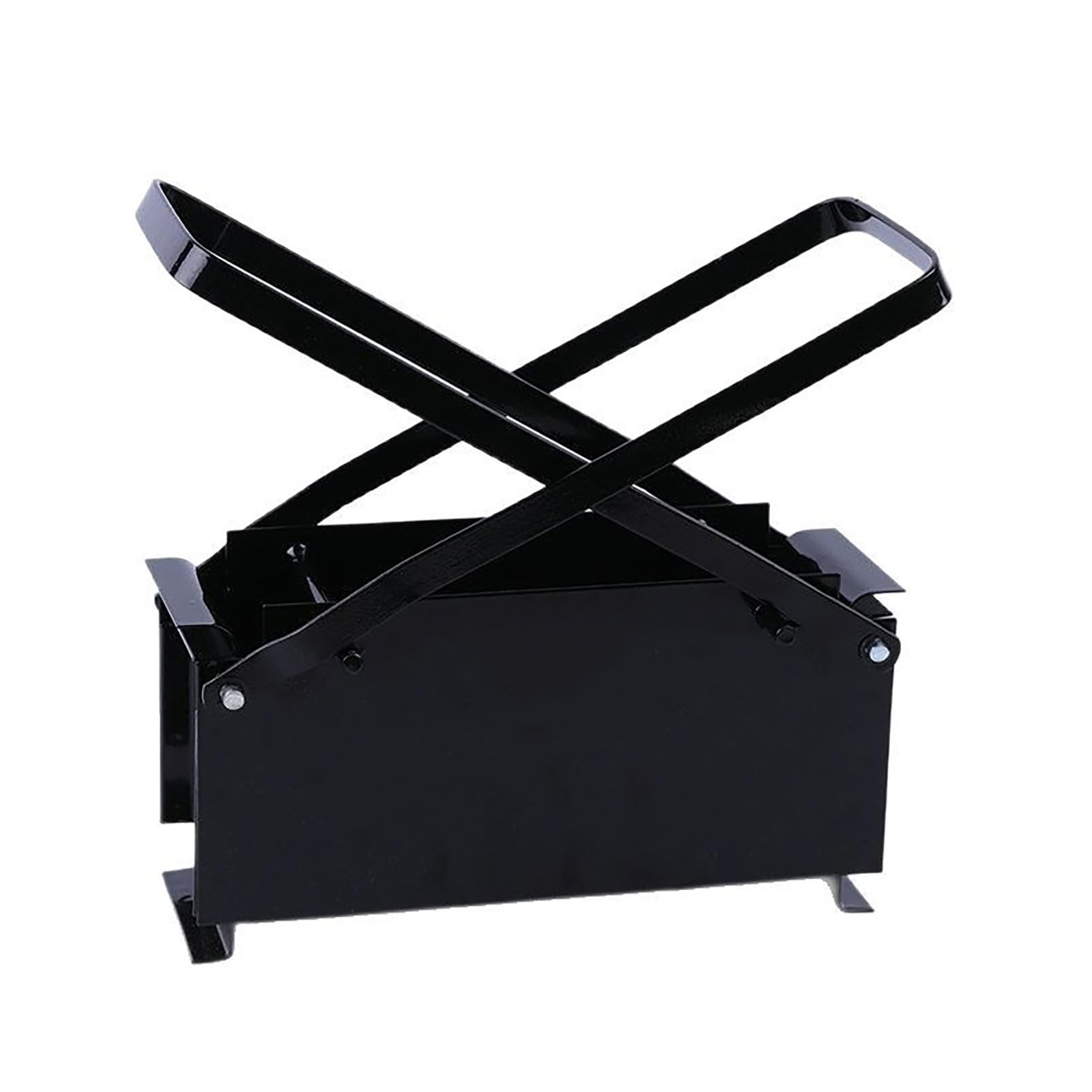 Eiwitany Heavy-Duty Metal Paper Log Press Machine, DIY Waste Paper & Newspaper Briquette Maker for Paper Recycling (Black)