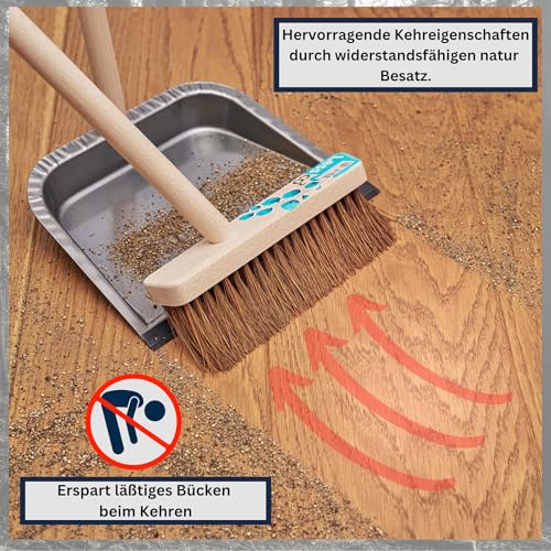Stehkehrgarnitur Kehrgarnitur Faule Grete Less CO² Produktion Buchenholz – Bild 6