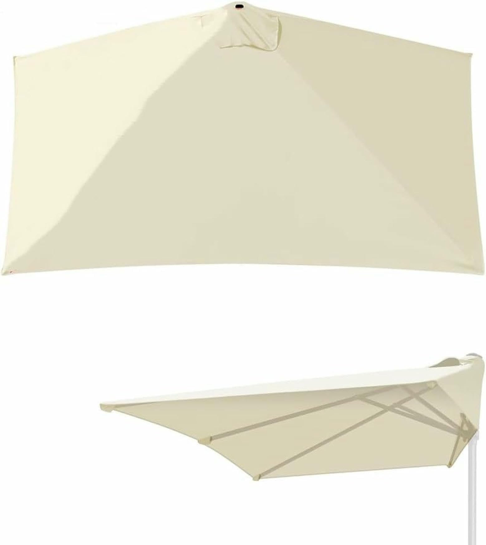 Cubierta de reemplazo para paraguas rectangular medio de 20x10 cm tela sombrilla patio