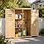MCombo Large Wooden Outdoor Storage Shed with 2 Shelves, Oversize Garden Tool Shed with Lock, Outdoor Storage Cabinet with Floor for Patio and Yard (46.9" x 22.4" x 66") 1911 (Beige)