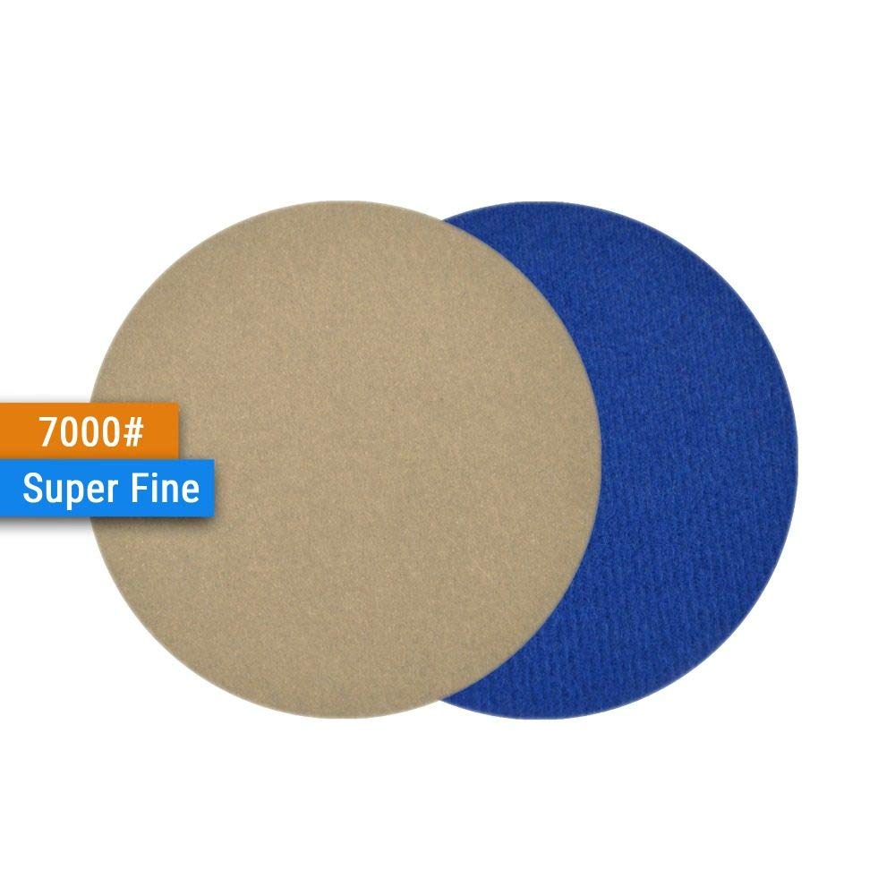 10PCS Dischi abrasivi impermeabili con gancio e anello in carburo di silicio da 6 pollici (150 mm) per carta vetrata abrasiva tonda a umido/a secco, 80