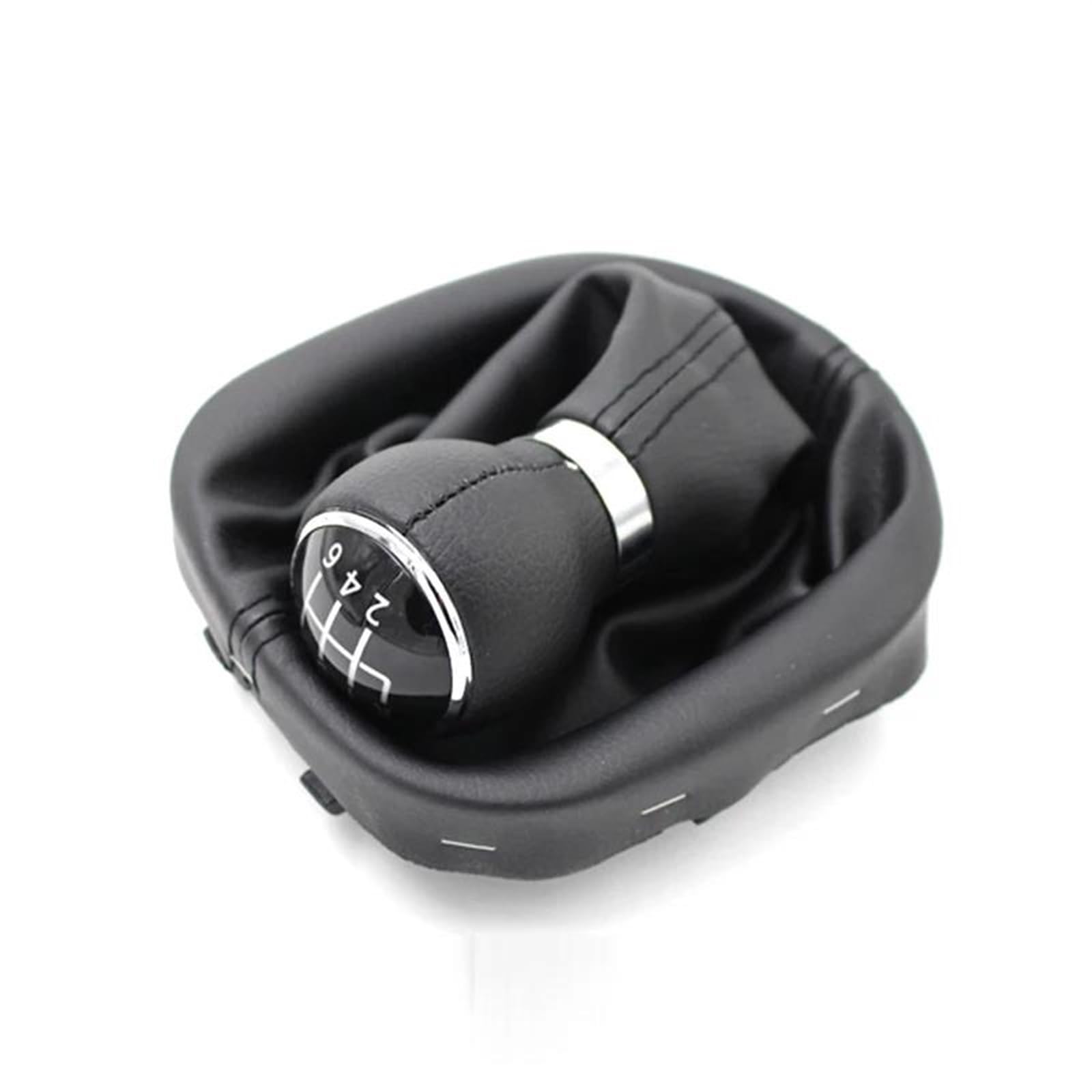 POANBCGY Leather 5 6 Speed Gear Shift Knob Gearstick with Gaiter Boot for Caddy Ii 2 Mk2 2004-2009 Replacement Parts(6 Speed)
