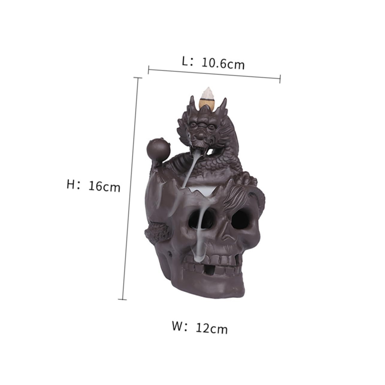 Ciieeo 5 Stücke Wasserfall Weihrauch Schädel Diffusor Instant Rauch Brunnen Rückfluss Weihrauch Ornament