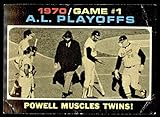 1971 Topps # 195 1970 AL Playoffs - Game 1 - Powell Muscles Twins Boog Powell/Frank Robinson/George...