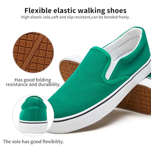 Image of Women's Canvas Slip On Sneakers Non Slip Loafers | low top non slip on walking breathable casual comfortable fashion tennis