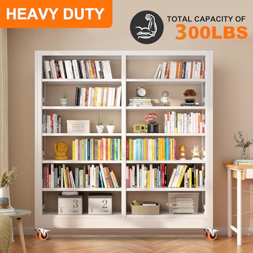 Image of Heavy Duty Stem Caster Wheels M10-1.5X25mm Dual Locking No Noise PVC Threaded Stem Caster Wheels Pack of 4 for Workbench, Dolly, Furniture (2 Inch, Orange)