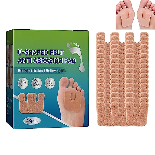 Protector de Soporte para Pies U,Almohadillas en Forma de U para el Talón,Almohadillas para Pies de Fieltro,Plantilla Antideslizante Adhesiva Callos,Zapatos Adhesivos Mujeres Hombres Protector Espuma