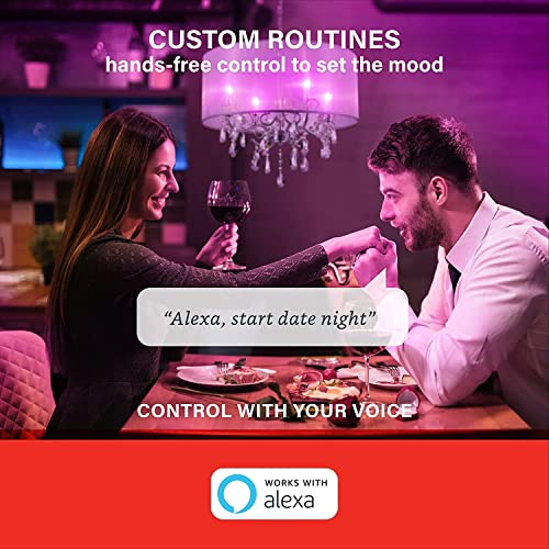 Image of Sengled Alexa Light Bulb, Candelabra Light Bulbs Color Changing, Candelabra LED Light Bulbs 450 LM 45W Equivalent RGBW, E12 LED Bulb, Smart Bulbs That Work with Alexa Only, No Hub Request, 2 Pack