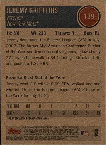 Miniatura 2 de 2003 Bazooka Minis #139 Jeremy Griffiths MLB Baseball Trading Card