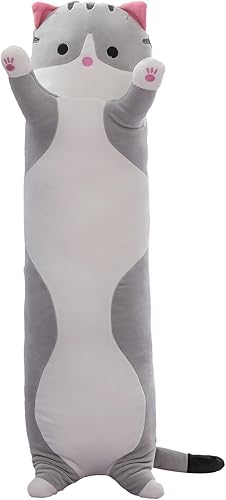 Cute Cat Plush Long Body Pillow - Cat Gifts For Girlfriend