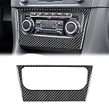 ramuel Compatible with Carbon Fiber Center Consoles Multimedia Control Panel Cover Interior Trim Accessories for VW Volkswagen Golf 6 GTI MK6 2008 2009 2010 2011 2012 2013 (Black 1pc), HUI1581