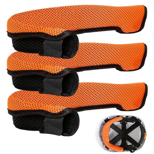 Aolamegs Hard Hat Sweatband - 3pcs Washable Hard Hat Sweat Bands,Flame Retardant Cotton Construction Hardhat Liners for Men,3-Layer Welding Helmet Sweatband,Hard Hat Accessories for Welding Headgear