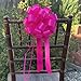 Fuchsia Rose Pink Pull Bows with Tails - 8