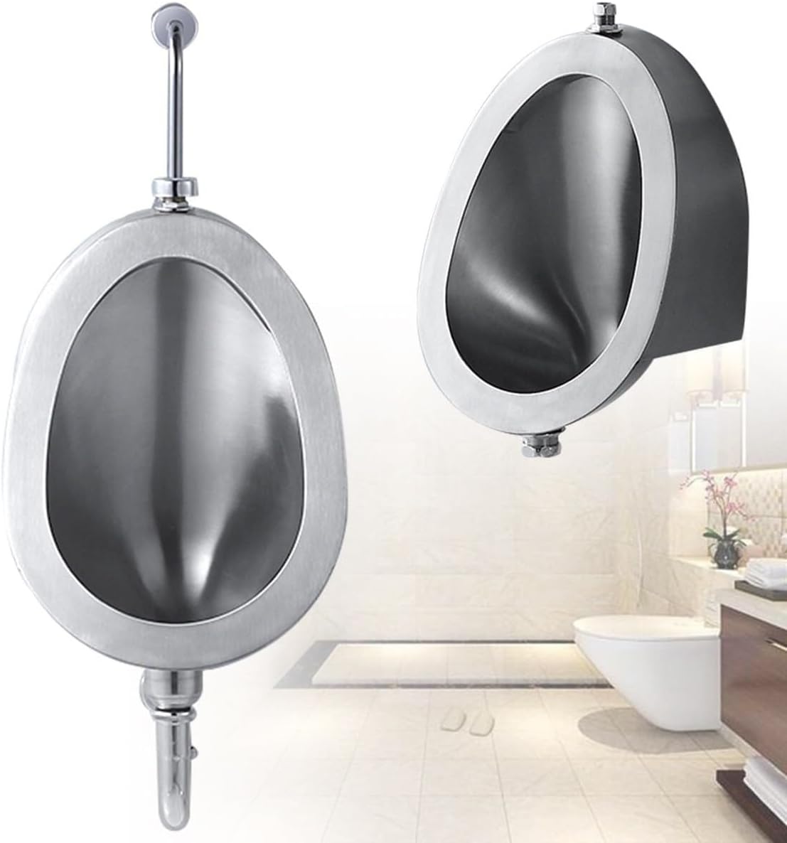 Wall Mounted Bar Urinal, Toilet Men's Urinal, Commercial Splash- Urinal, Wall Mounted Smart Men's Urinal