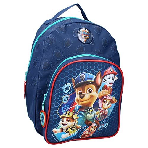 Mochila con bolsillo delantero | Paw Patrol | 31 x 23 x 10 cm | Braver than Ever, Blau, Amplia