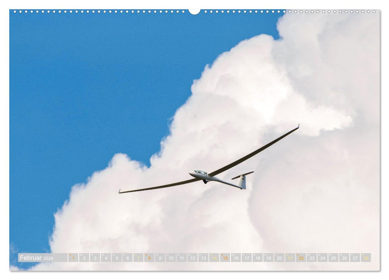 Meister in der Schwebe: Segelflugzeuge (Wandkalender 2026 DIN A2 quer), CALVENDO Monatskalender: Segelflieger: Die Nachfahren Otto Lilienthals (CALVENDO Mobilitaet)