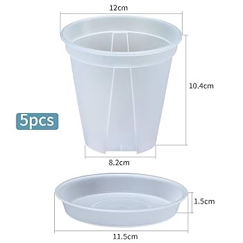 Amazon.co.jp: beyourchoi 植木鉢 透明 5個セット プラスチック