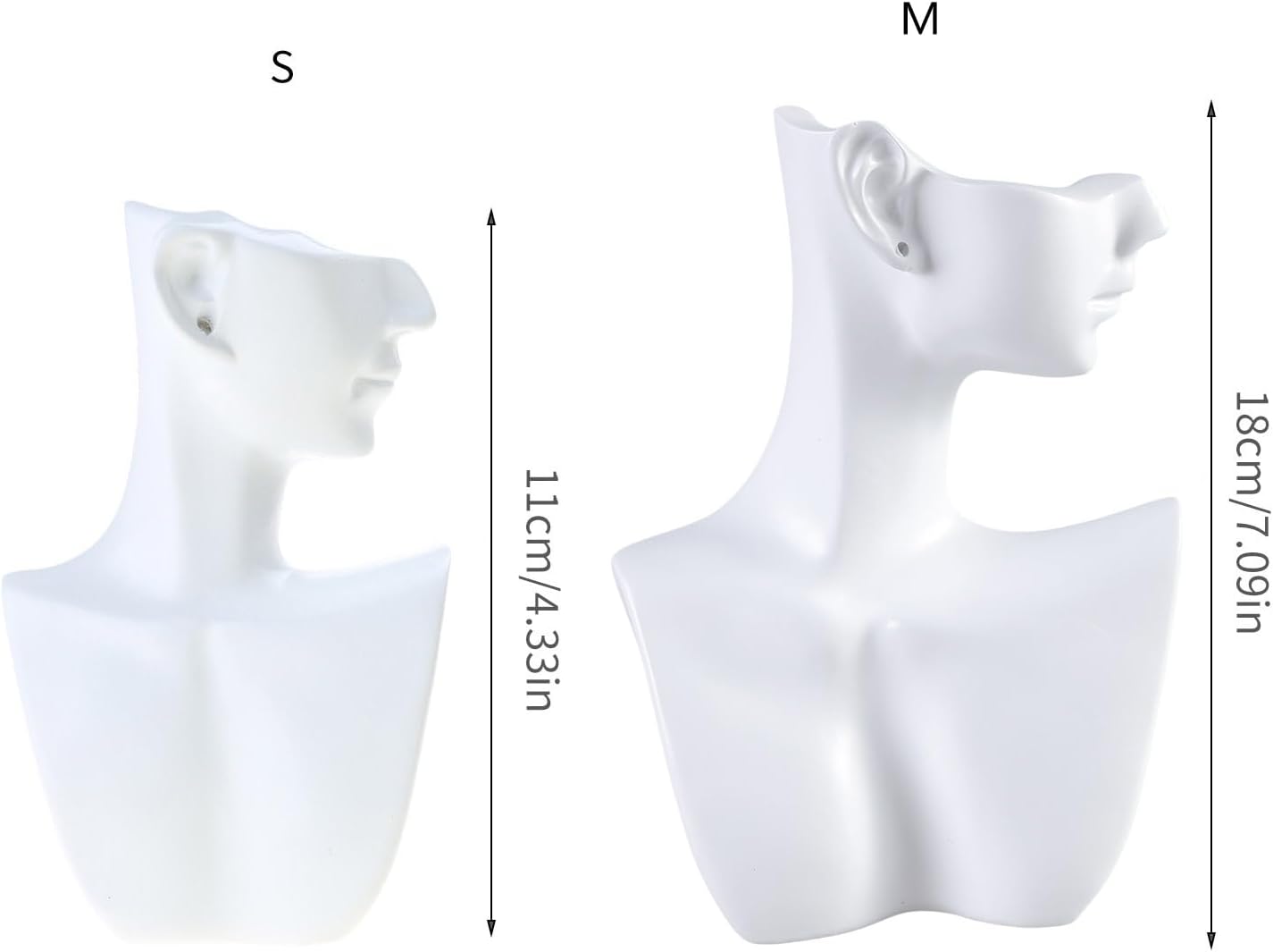 Elegant Jewelry Presentation Stand Mannequin Shaped Earrings And Rings Display Rack Accessory Presentation Stand
