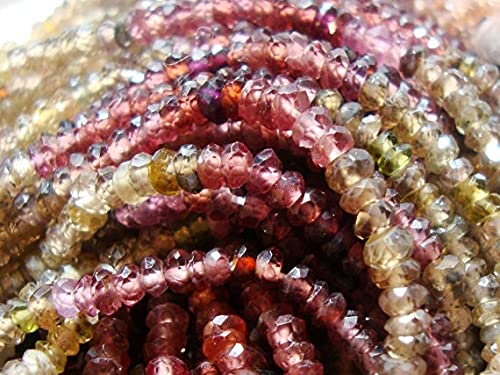 Saphir de tundra perles rondelles facettées 2.5-3mm tunduru sapphire 13"