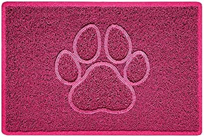 Nicoman Paw Embossed Shape Indoor Outdoor Dirt-Trapper Door Mat Washable Barrier Heavy Duty Doormat, (Watertight Rubber-Back