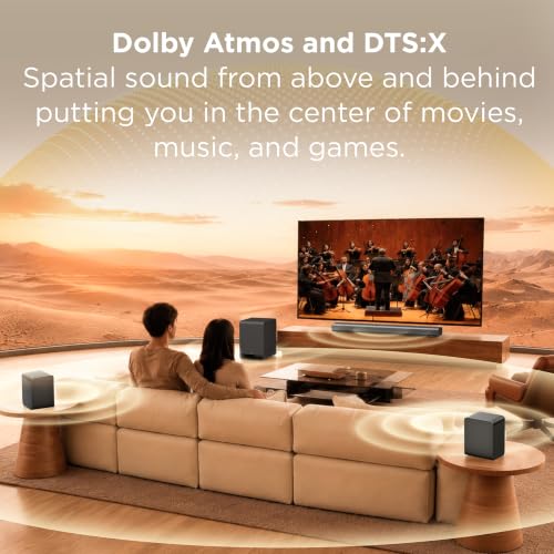 TCL S65K S Series 5.1 Channel Soundbar System with Dolby Atmos, DTS:X, Wireless Subwoofer, Wireless Surround Speakers, Bluetooth Music Streaming, and AI Sonic Auto Room Calibration - image 4