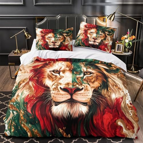 Housse de couette léopard hypoallergénique microfibre douce 200x200