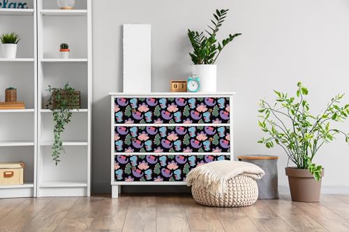 Papel Pintado Autoadhesivo para Armario de Niños Vinilo Protector Dinosaurios Mate 100x50 cm 3