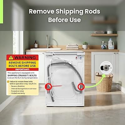 غسالة مدمجة خط الاستواء 1.6cf / 15lbs PET CYCLE 15 برامج 110V (أبيض)