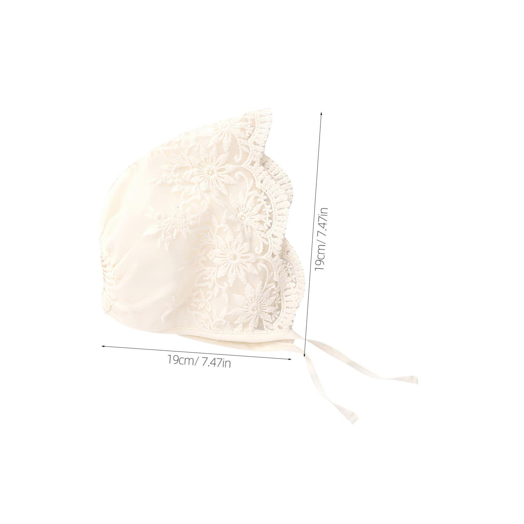 Gorros para Recién Nacidos de Encaje para Celebracion Verano, 2piezas Sombrero para Niño Pequeño Suave y Elegante para Sesiones Fotográficas y Bautizos