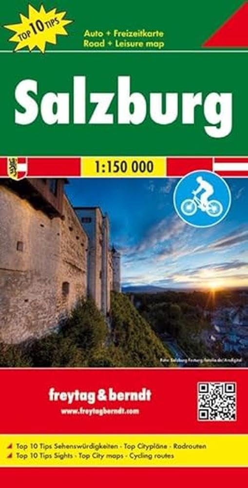 Salzburg T10 f&b (r): Toeristische wegenkaart 1:150 000
