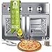 Produktbild TurboTronic digitaler Heißluftofen - XXL 32 Liter mit Drehspieß für Hähnchen 4in1 Mini Backofen & Power Heißluftfritteuse Airfryer ab 80°C