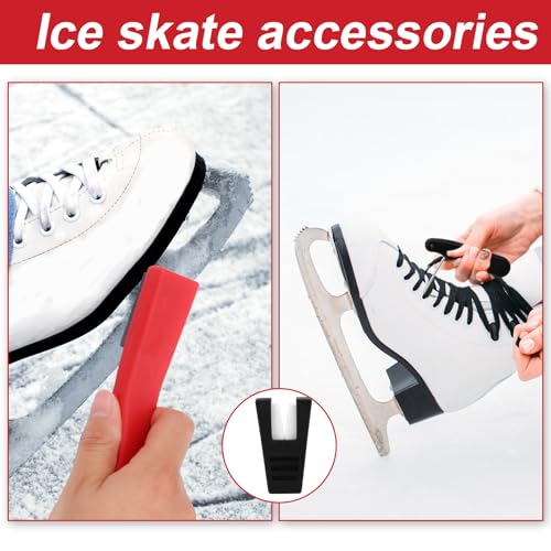 Sinbana 3pcs Ice Skate Maintenance Kit, Including Ice Skate Sharpener Shoe Lace Tightener & Toe Pick Guard Lace Tightening Blade Sharpening Tool Accessories for Hockey & Figure Skating - Thumbnail 6