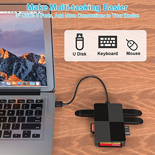 Usb 3.0 Multi Card Reader For Pc, Xd Picture Card Reader Usb Adapter With 5 Card Slots And 3 Usb3.0 For Sd Tf Cf Xd Ms Keyboard Mouse U Disk, Sony Memory Stick Pro Duo Reader Read 8 Ports Simultaneous #TOP3
