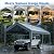 12x20 ft Heavy Duty Carport Potable Car Canopy Garage Party Tent Boat Shelter Tarp Waterproof & UV Protected, Easy Installation with Ball Bungees, NO Frame Included, Gray