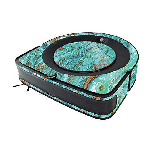 Image of MightySkins Glossy Glitter Skin Compatible with iRobot Roomba s9 Vacuum - Turquoise Ripple | High-Gloss Glitter Finish | Easy to Apply and Change Styles | Made in The USA