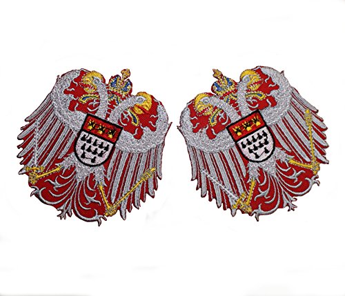 Bügelbilder Kölner Wappen Bunt – 2 Stück, Ca. 8x8 Cm, Karnevals-Accessoire 'Kölle Alaaf'