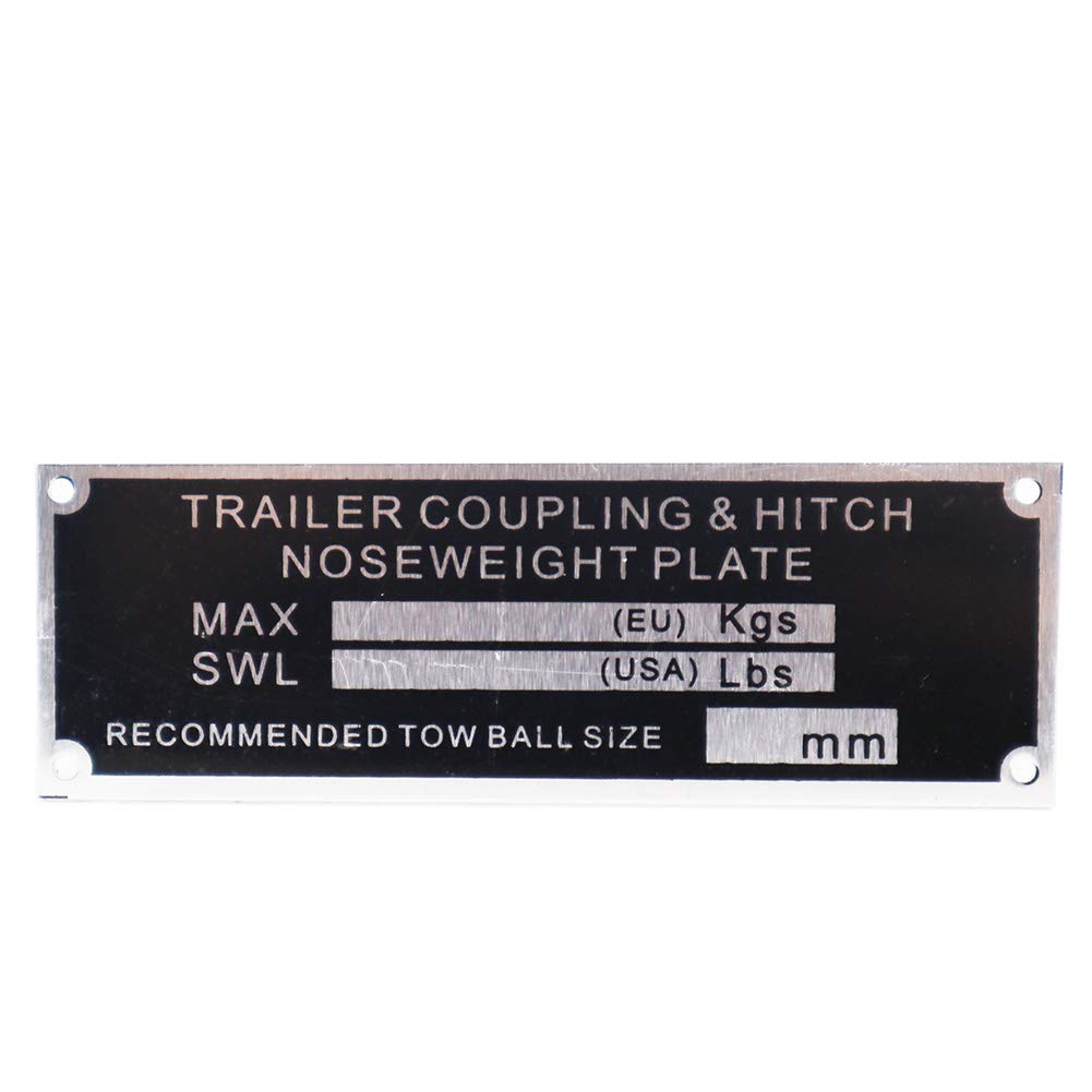 Number Tags Trailer VIN ID Plate Data TAG Blank Model Identification VIN Serial Number, Model, Date Of MFG And GVWR, Tailgating Id Plate For Cargo Carriers Trucks Boats (1 PC., VIN - Foto 8