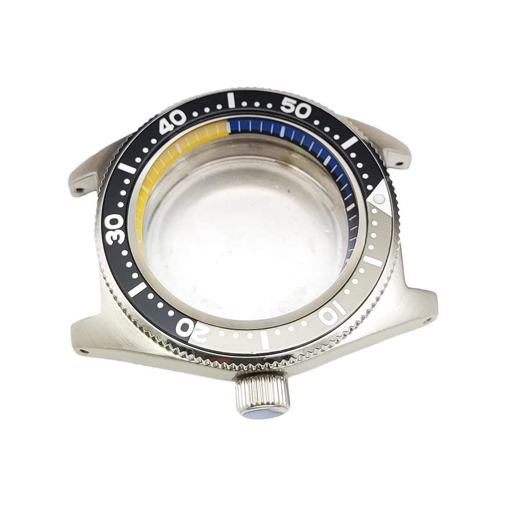 40mm Ersatz 316L Edelstahl Uhrengehäuse Kit, Passend für NH35 NH36 Werk 28,5 Zifferblatt, Retro Lünette Taucher Uhren Modifizierung Teil für Seiko SLA017 62MAS