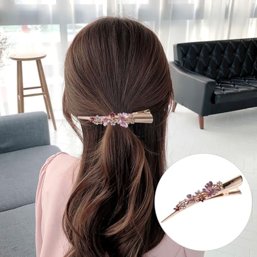 Pinces à cheveux bouclés en alliage et strass pour femmes exigeantes - 2