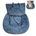 Xoeryoy Dog Car Seat Funny Fuzzy Small Dog Bed with Straps 24x24 Inch Removable and Easy to Clean Protects from Dirt, for Large Smal