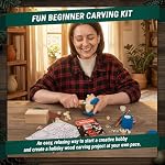 BeaverCraft DIY06 Santa Whittling Kit – Wood Carving Kit for Beginners – Wood Carving Tools Set, DIY Crafts for Adults – Woodworking Kits for Kids&Teens – Hobby Kits for Adults