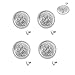 Set of 4, 1" Western Bright Engraved Concho W/ 1/4" Chicago Screw Back (Included)