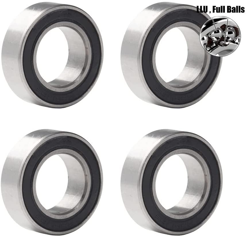 4個 3801-2RS MAX ベアリング 12 * 21 * 7mm 複列 フルボール 自転車