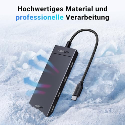 UGREEN USB C Hub 10 Gbps, Adapter mit 4*USB C 3.2 Ports (30cm) – Ansicht 6
