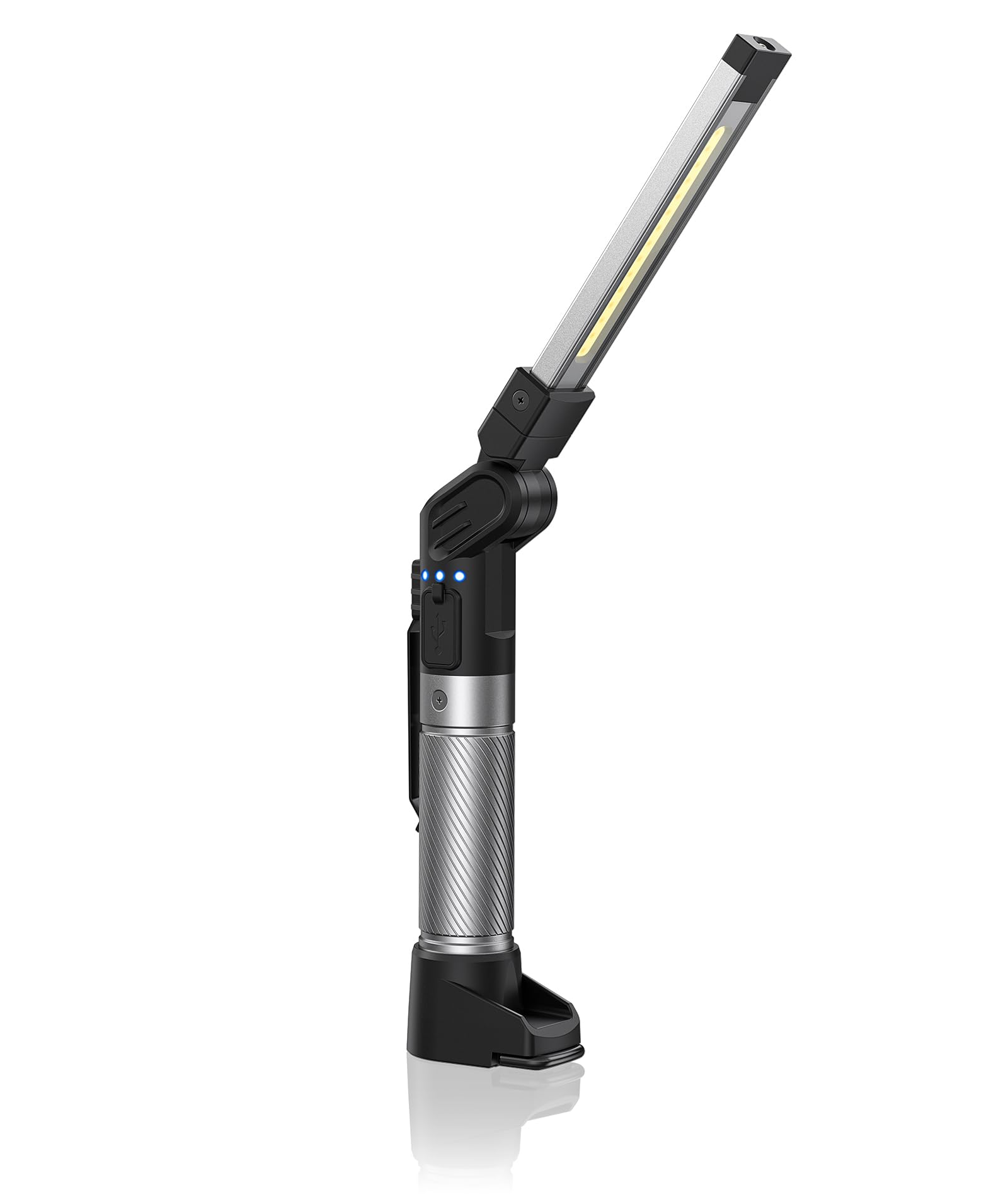 HOTLIGH Magnetic Work Light - 800 Lumens Rechargeable Work Light with Multifunctional Foldable Design, 2200 mAh Mechanic Light, 3 Lighting Modes