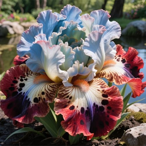 2024 Winterhart pflanzen,Mysteriöse magische Glühbirne,Mehrjährige Blumenzwiebel ist winterhart,Schwertlilie Iris Pflanzen,Species-3 Schwertlilie Zwiebeln-D