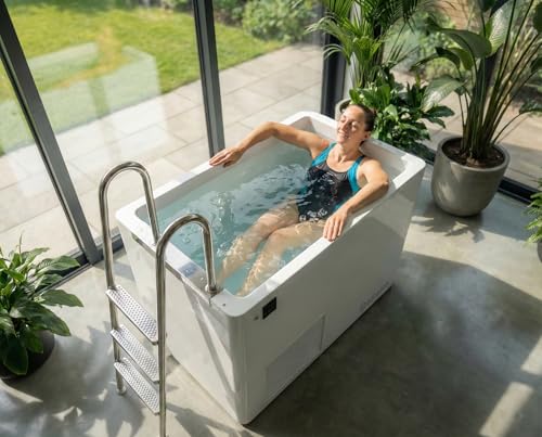 Image of Echelon Step-In Vertical Cold Plunge Tub with Built-In Chiller