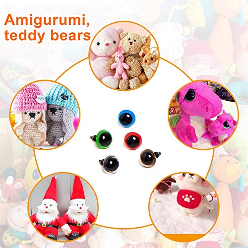 728Pcs Safety Eyes And Noses, Include 228Pcs Colorful Safety Eyes And 136Pcs Nose With 364Pcs Washers, Multiple Sizes For Doll, Plush Animal And Teddy Bear Craft Making #TOP2
