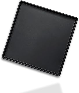Small Square Serving Tray (9 inch), Durable Black Tray for Desserts & Organization, Lightweight for Coffee, Drinks, Party, Seasoning, Perfume and Display.